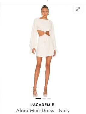 L'Academie Ivory Cutout Mini Dress